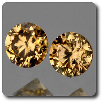 0.05 cts LOT DE 2 DIAMANT CHAMPAGNE. VVS