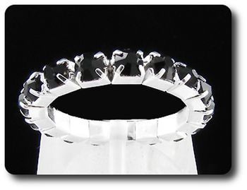 17x3mm Black Sapphire Ring