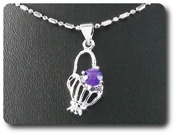 5 mm Purple Amethyst Pendant