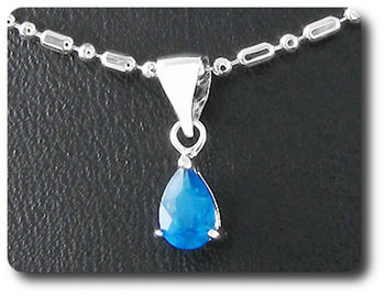 6 mm Blue Sapphire Pendant