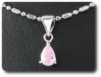 6 mm Pink Sapphire Pendant