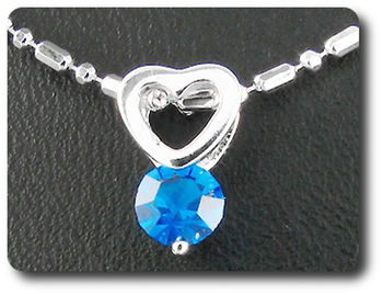 5 mm Blue Sapphire Pendant