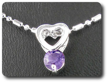 5 mm Purple Amethyst Pendant