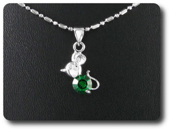 6 mm Green Emerald Pendant