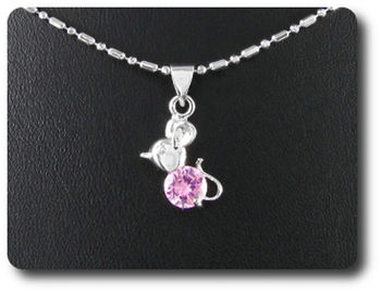 6 mm Pink Sapphire Pendant