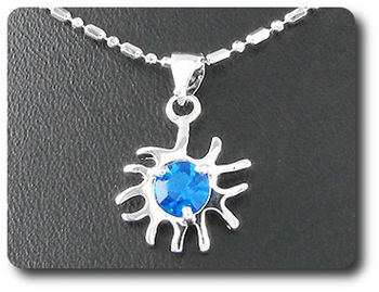 6 mm Blue Sapphire Pendant