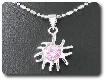 6 mm Pink Sapphire Pendant