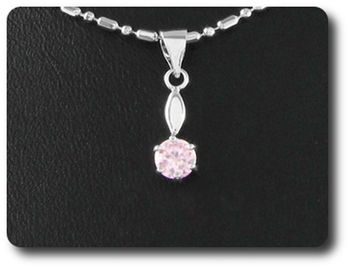 5 mm Pink Sapphire Pendant