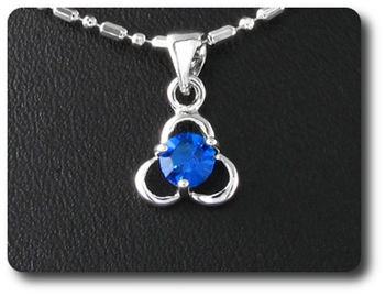 4 mm Blue Sapphire Pendant