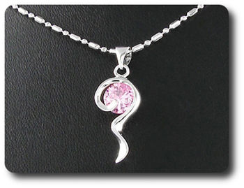 6 mm Pink Sapphire Pendant