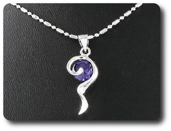 6 mm Purple Amethyst Pendant