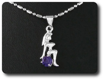 5 mm Purple Amethyst Pendant