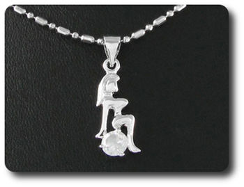 5 mm Simulated Diamond Pendant