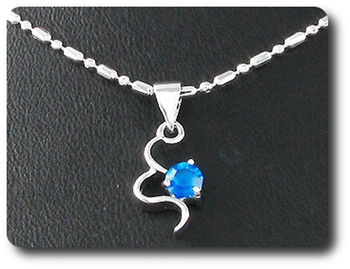 5 mm Blue Sapphire Pendant