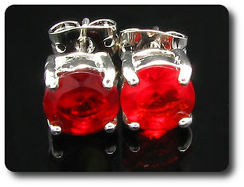 BOUCLES D'OREILLE RUBIS