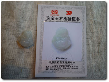 3,2 g JADEITE A JADE PENDANT " buddha "