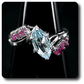 TOPAZ & RUBY RING