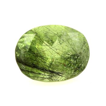 3.50 cts PERIDOT RUTILE. SI2