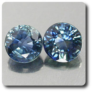 0.66CT. 2 pcs NATURAL BLUE SAPPHIRE . VS