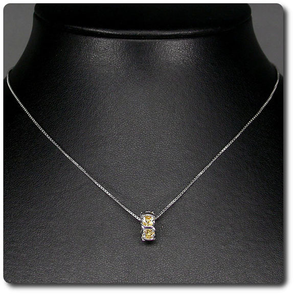 PENDENTIF CITRINE + CHAINE