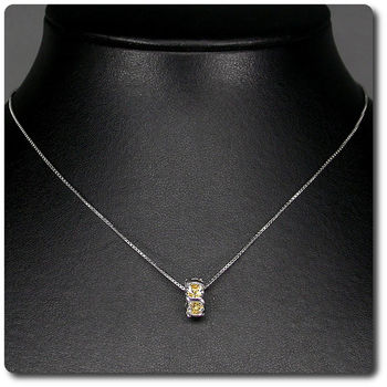 PENDENTIF CITRINE + CHAINE