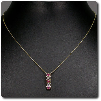 PENDENTIF RUBIS + CHAINE