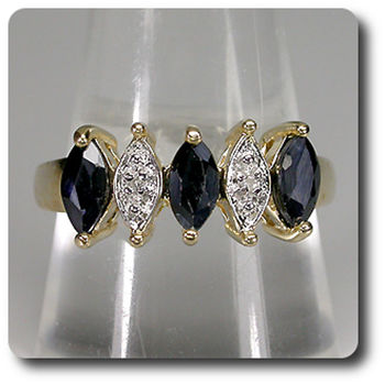 BAGUE SAPHIR NOIR