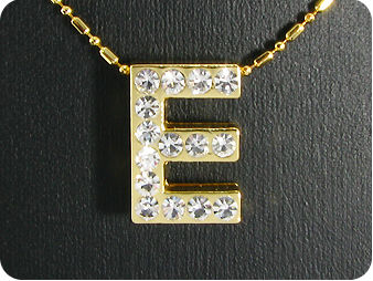 15x3mm Character **E** Topaz Pendant