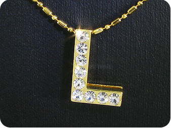 9x3mm Character **L** Topaz Pendant