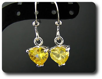 BOUCLES D'OREILLE TOPAZE JAUNE