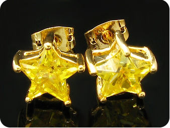 2x8mm Yellow Topaz Earrings