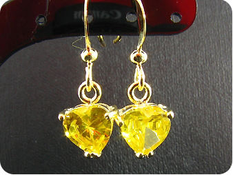 2x7mm Yellow Topaz Earrings