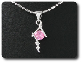 5 mm Pink Sapphire Pendant