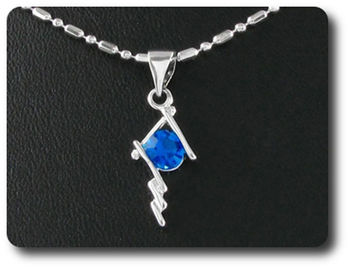 5 mm Blue Sapphire Pendant