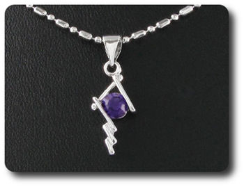 5 mm Purple Amethyst Pendant