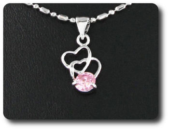 5 mm Pink Sapphire Pendant