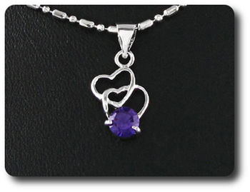 5 mm Purple Amethyst Pendant