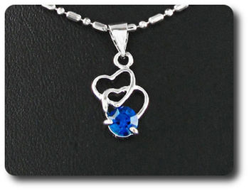 5 mm Blue Sapphire Pendant