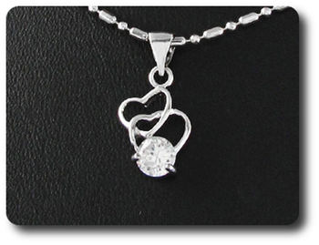 5 mm Simulated Diamond Pendant