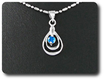 4 mm Blue Sapphire Pendant