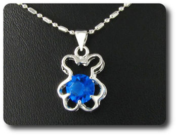 7 mm Blue Sapphire Pendant