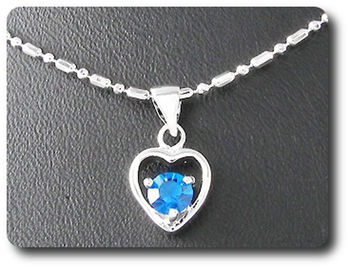 5 mm Blue Sapphire Pendant