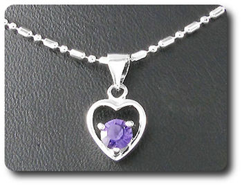 5 mm Purple Amethyst Pendant