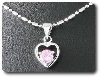 5 mm Pink Sapphire Pendant
