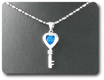 5 mm Blue Sapphire Pendant