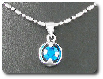6 mm Blue Sapphire Pendant