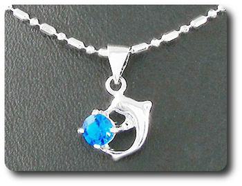 5 mm Blue Sapphire Pendant