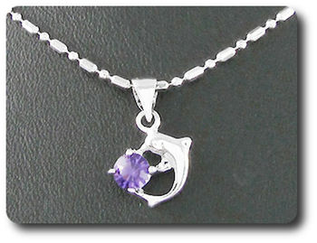 5 mm Purple Amethyst Pendant