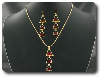 9x5~10mm Ruby Pendant Earrings Set