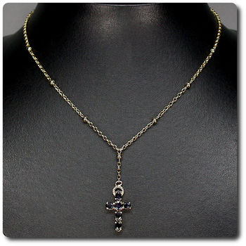 PENDENTIF SAPHIR NOIR + CHAINE